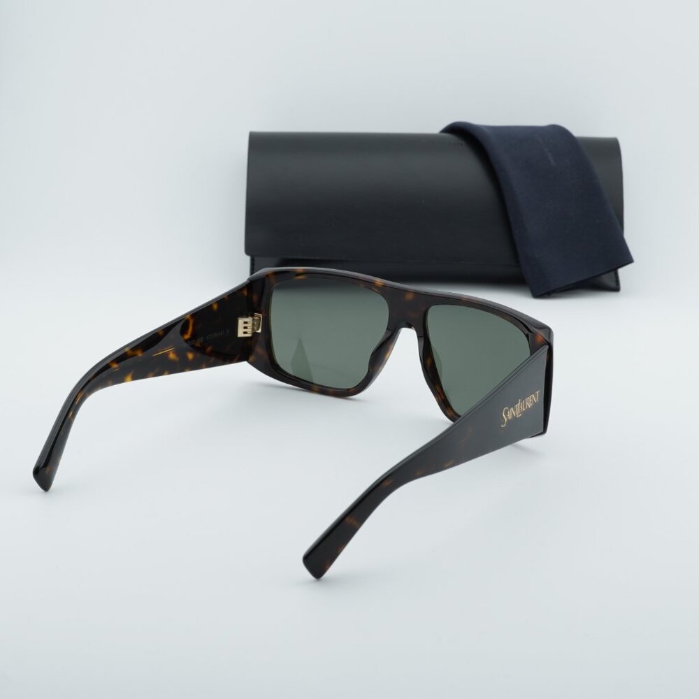 Saint Laurent SL832 002 Square Sunglasses - Havana\Grey - Picture 4 of 10